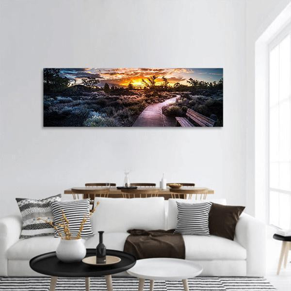 Devil's Orchard Trail Craters Panoramic Canvas Wall Art-1 Piece-36" x 12"-Tiaracle