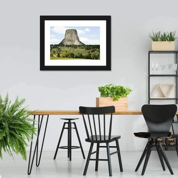 Devils Tower Canvas Wall Art-3 Horizontal-Gallery Wrap-25" x 16"-Tiaracle