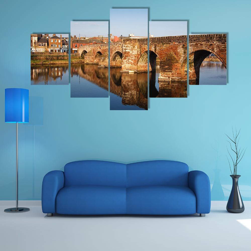 Devorgilla Bridge Scotland Canvas Wall Art-5 Star-Gallery Wrap-62" x 32"-Tiaracle