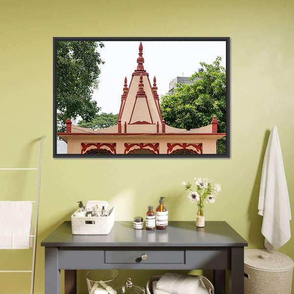 Dhakeshwari Temple Bangladesh Canvas Wall Art-5 Horizontal-Gallery Wrap-22" x 12"-Tiaracle