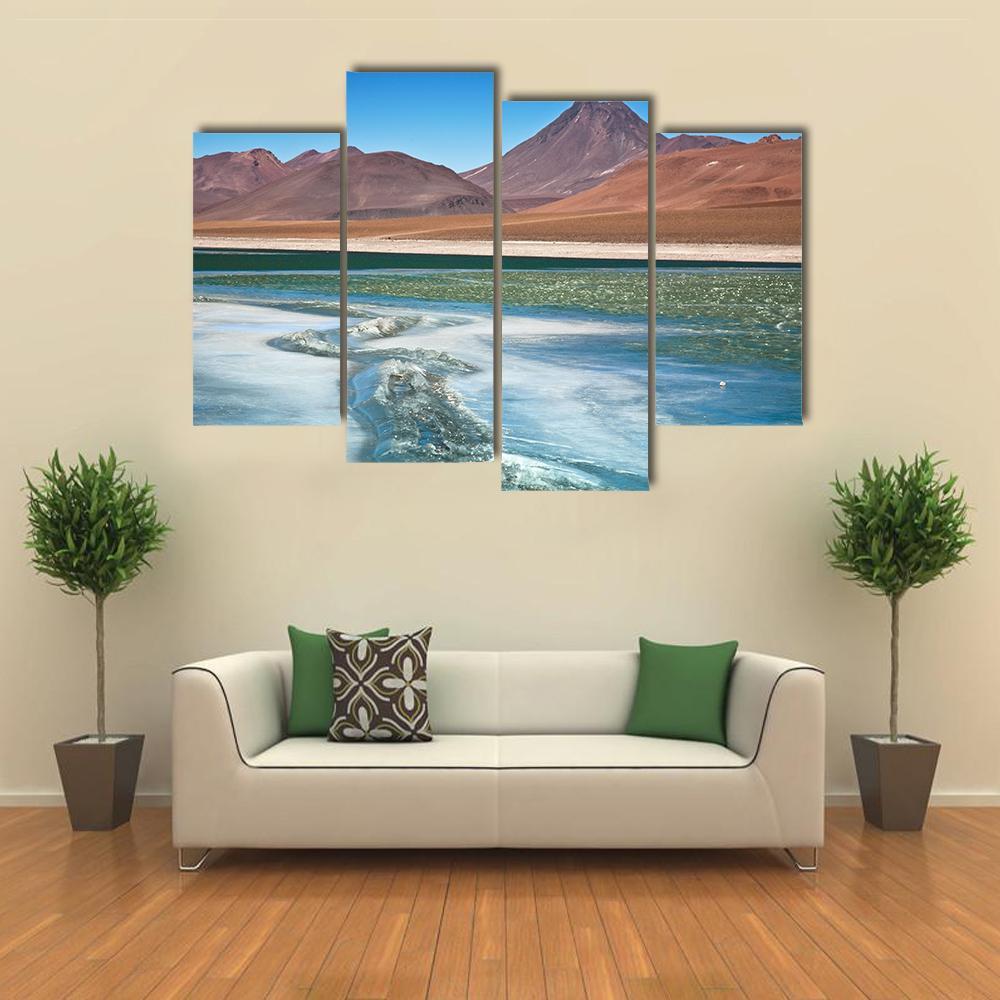 Diamond Lagoon In Desert Canvas Wall Art-4 Pop-Gallery Wrap-50" x 32"-Tiaracle