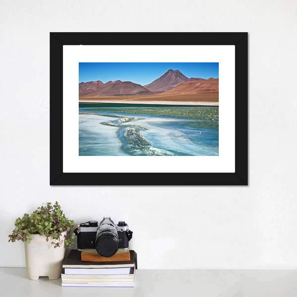 Diamond Lagoon In Desert Canvas Wall Art-3 Horizontal-Gallery Wrap-25" x 16"-Tiaracle