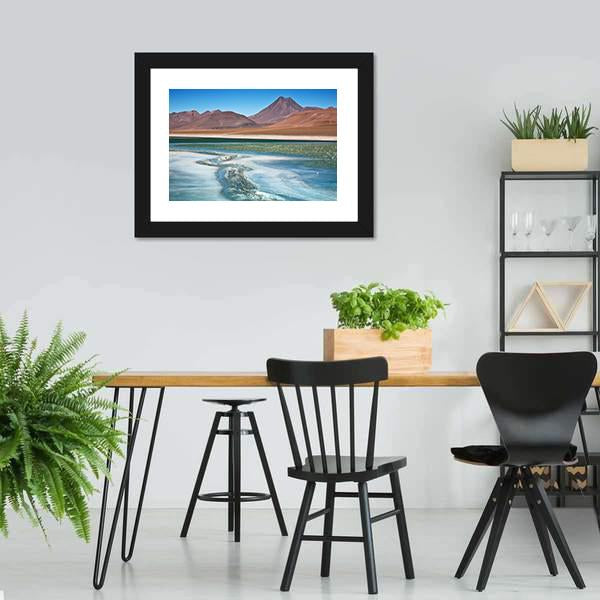 Diamond Lagoon In Desert Canvas Wall Art-3 Horizontal-Gallery Wrap-25" x 16"-Tiaracle