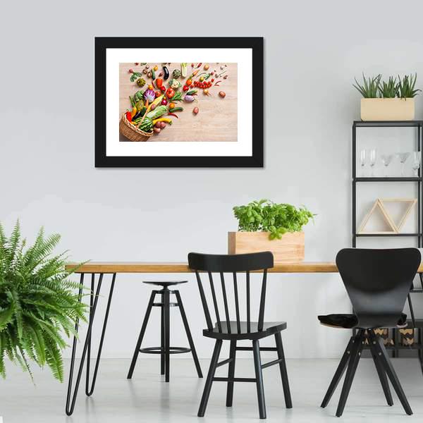 Different Fruits & Vegetables Canvas Wall Art-5 Horizontal-Gallery Wrap-22" x 12"-Tiaracle