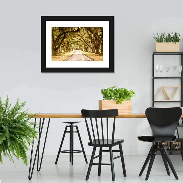 Dirt Road Forest Canvas Wall Art-5 Horizontal-Gallery Wrap-22" x 12"-Tiaracle