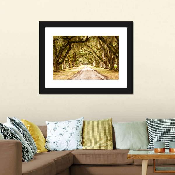 Dirt Road Forest Vertical Canvas Wall Art-3 Vertical-Gallery Wrap-12" x 25"-Tiaracle