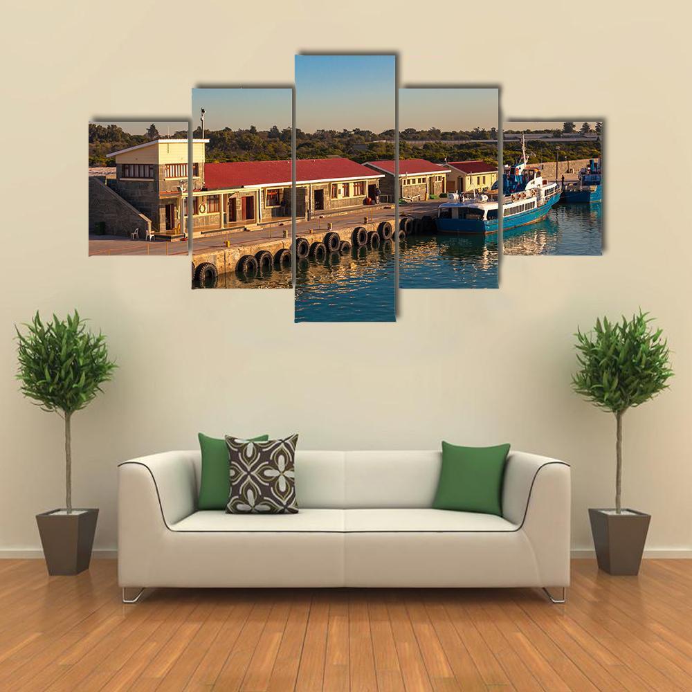 Dock At Robben Island Prison Canvas Wall Art-5 Star-Gallery Wrap-62" x 32"-Tiaracle