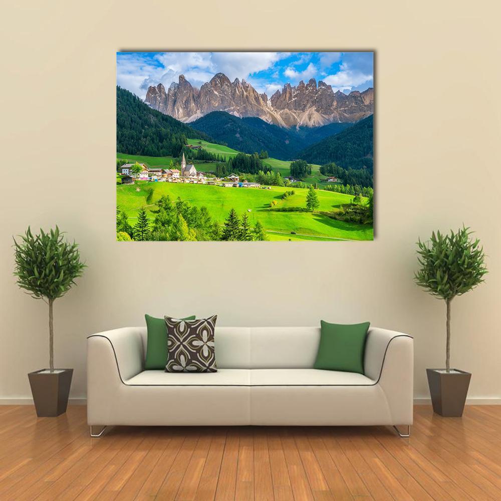 Dolomites in Northern Italy Canvas Wall Art-1 Piece-Gallery Wrap-48" x 32"-Tiaracle