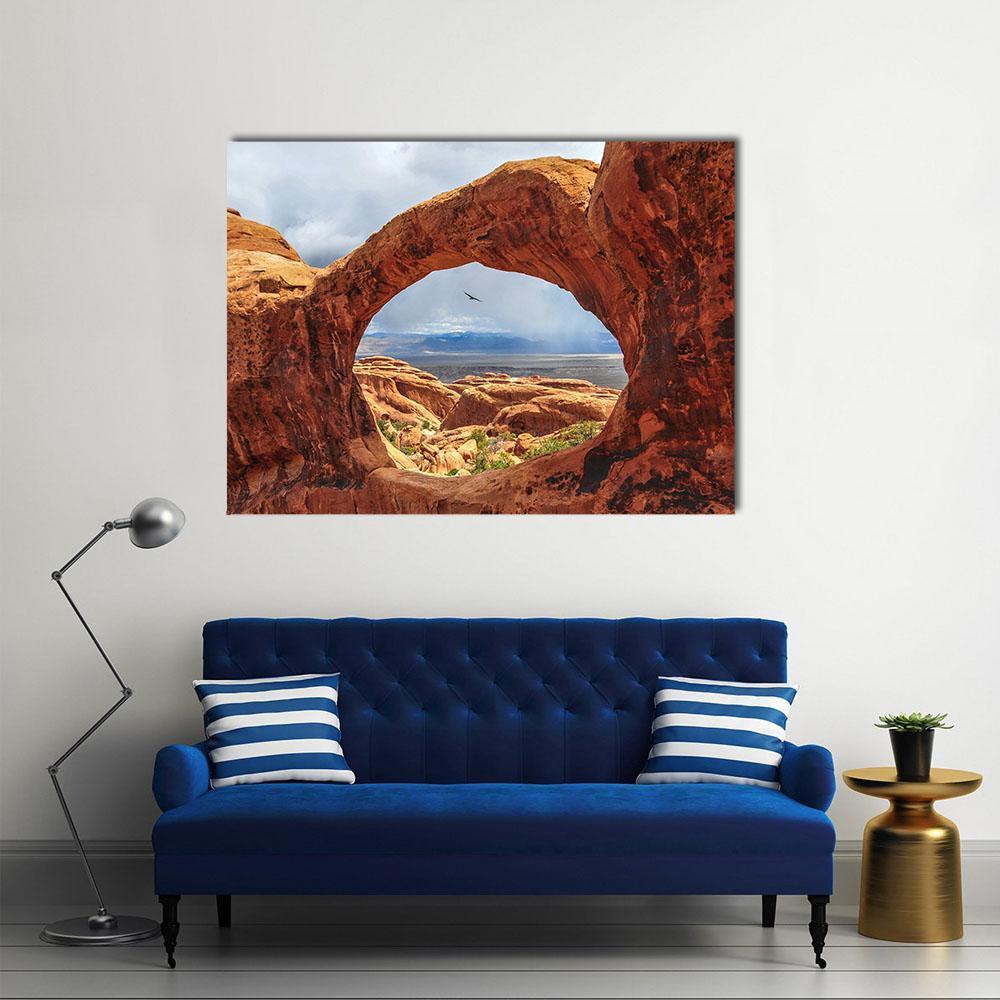Double O Arch Utah Canvas Wall Art-1 Piece-Gallery Wrap-48" x 32"-Tiaracle