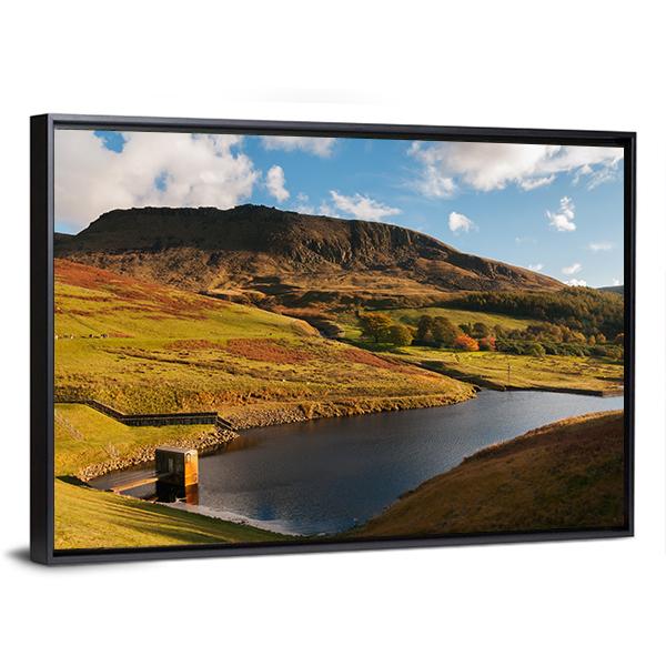 Dove Stone Reservoir Canvas Wall Art-3 Horizontal-Gallery Wrap-25" x 16"-Tiaracle