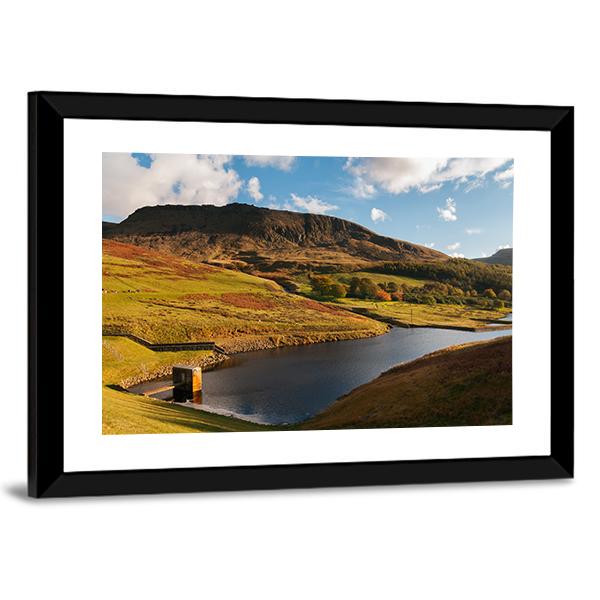 Dove Stone Reservoir Canvas Wall Art-3 Horizontal-Gallery Wrap-25" x 16"-Tiaracle