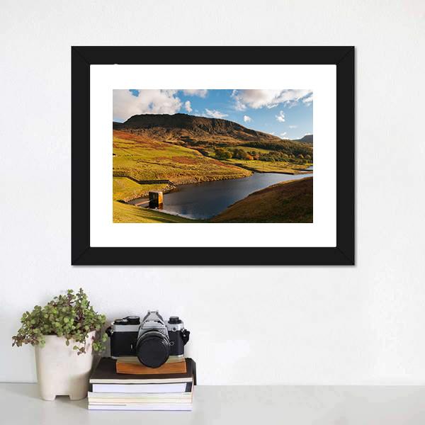Dove Stone Reservoir Canvas Wall Art-3 Horizontal-Gallery Wrap-25" x 16"-Tiaracle