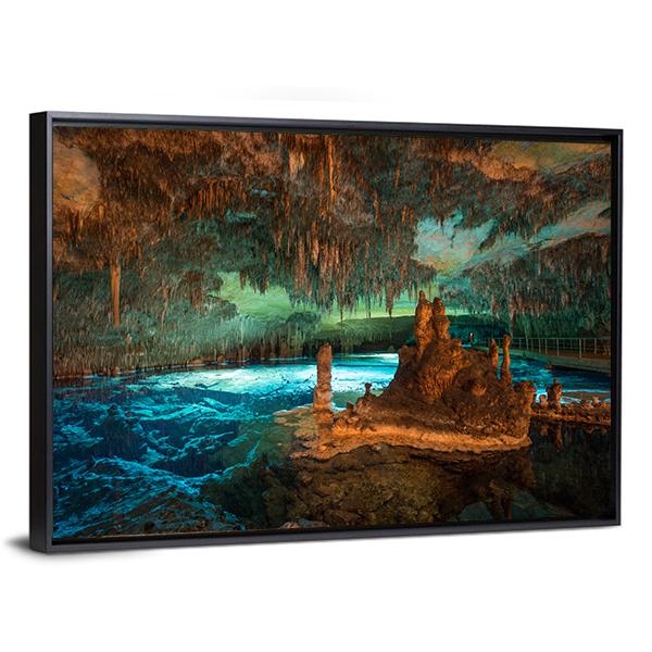 Dragon Caves Lake Canvas Wall Art-3 Horizontal-Gallery Wrap-25" x 16"-Tiaracle