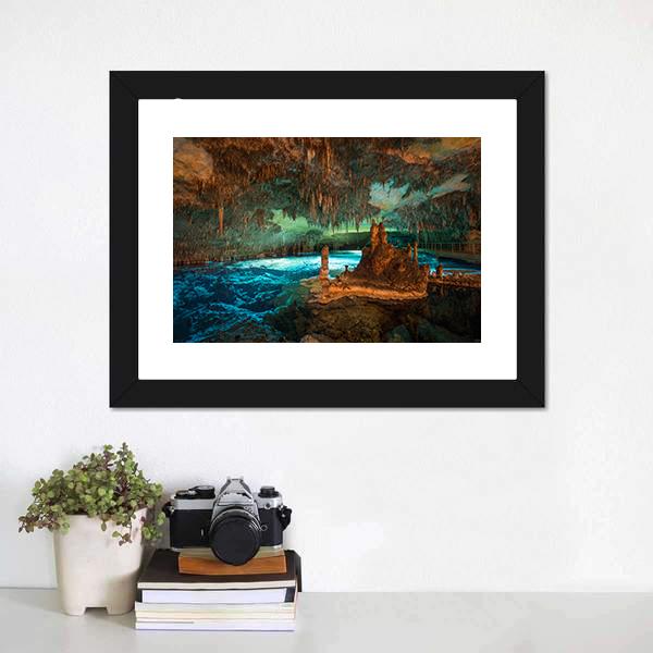 Dragon Caves Lake Canvas Wall Art-3 Horizontal-Gallery Wrap-25" x 16"-Tiaracle