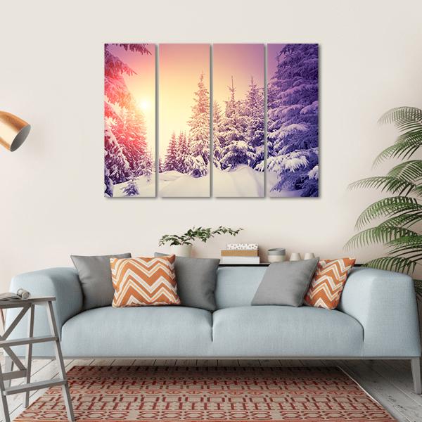 Dramatic Wintry Scene Canvas Wall Art-4 Horizontal-Gallery Wrap-34" x 24"-Tiaracle