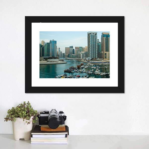 Dubai At Daytime Canvas Wall Art-5 Horizontal-Gallery Wrap-22" x 12"-Tiaracle