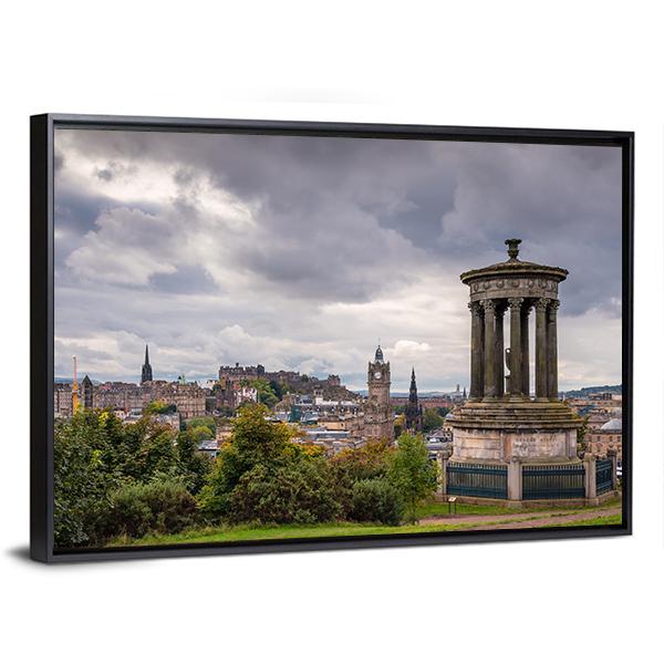 Dugald Stewart Monument Vertical Canvas Wall Art-3 Vertical-Gallery Wrap-12" x 25"-Tiaracle