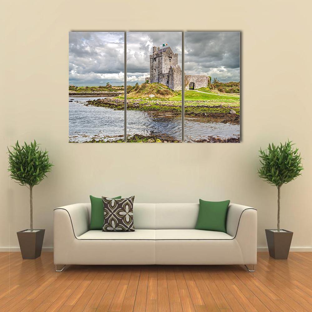 Dunguaire Castle Canvas Wall Art-3 Horizontal-Gallery Wrap-37" x 24"-Tiaracle