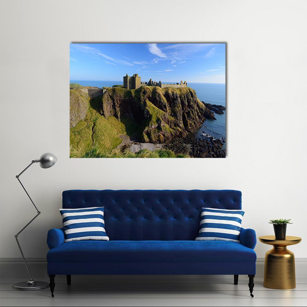 Dunnottar Castle Canvas Wall Art-1 Piece-Gallery Wrap-48" x 32"-Tiaracle