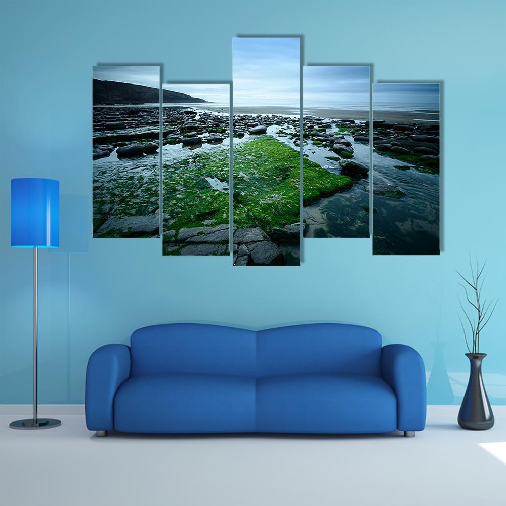 Dunraven Bay Canvas Wall Art-5 Pop-Gallery Wrap-47" x 32"-Tiaracle