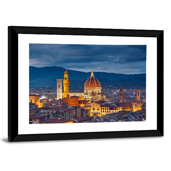 Duomo Cathedral Florence Canvas Wall Art-3 Horizontal-Gallery Wrap-25" x 16"-Tiaracle