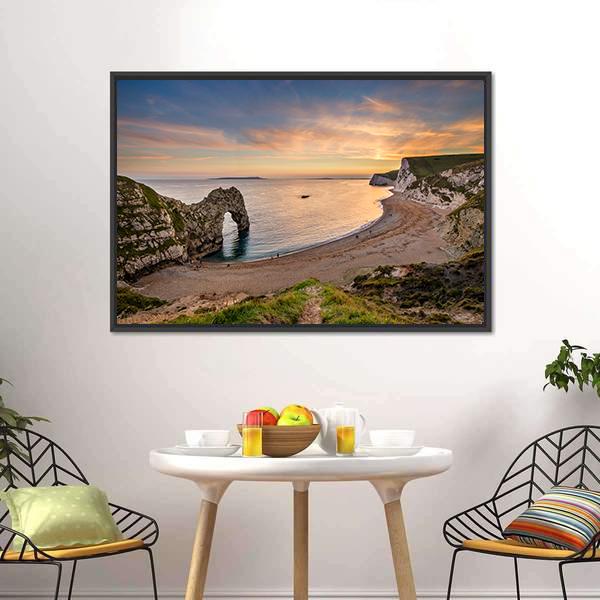 Durdle Door Canvas Wall Art-3 Horizontal-Gallery Wrap-25" x 16"-Tiaracle