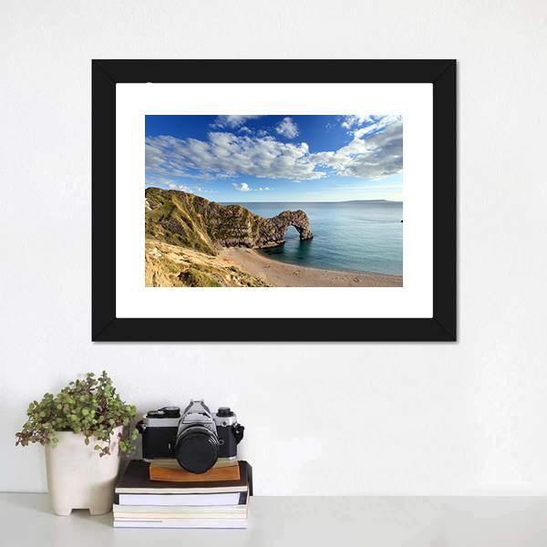 Durdle Door England Canvas Wall Art-3 Horizontal-Gallery Wrap-25" x 16"-Tiaracle
