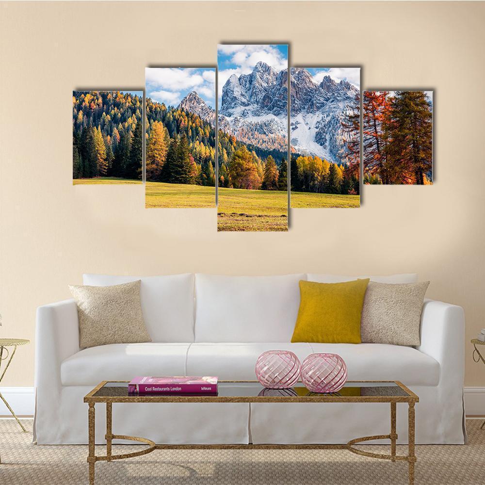 Durrenstein Mountain Canvas Wall Art-5 Star-Gallery Wrap-62" x 32"-Tiaracle