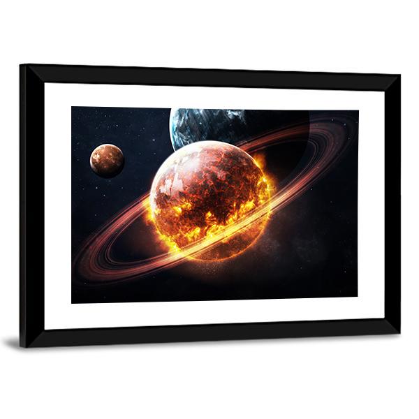 Dying Planet Canvas Wall Art-3 Horizontal-Gallery Wrap-25" x 16"-Tiaracle