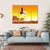 Eagle Flying At Sunrise Canvas Wall Art-4 Horizontal-Gallery Wrap-34" x 24"-Tiaracle