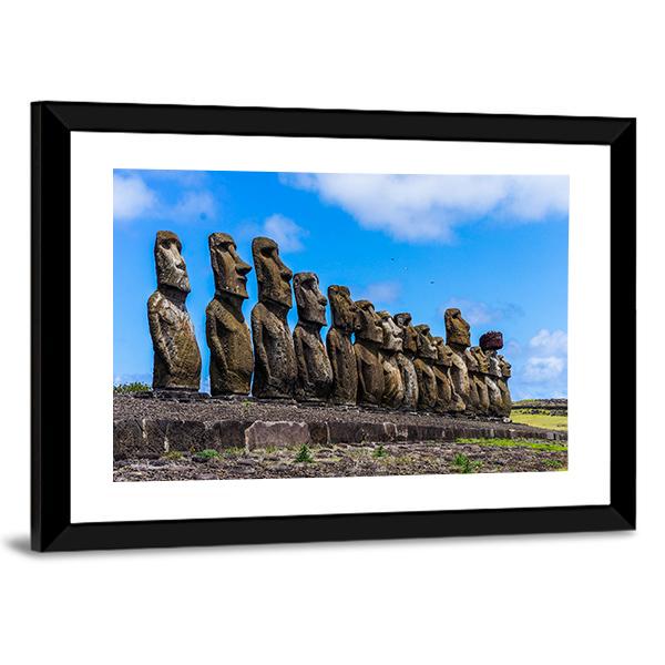 Easter Island Chile Canvas Wall Art-5 Horizontal-Gallery Wrap-22" x 12"-Tiaracle