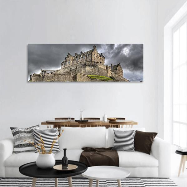 Edinburgh Castle Scotland Panoramic Canvas Wall Art-1 Piece-36" x 12"-Tiaracle
