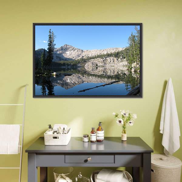 Edna Lake Canvas Wall Art-5 Horizontal-Gallery Wrap-22" x 12"-Tiaracle