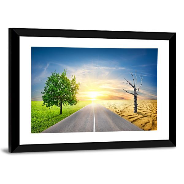 Effect Of Global Warming Canvas Wall Art-3 Horizontal-Gallery Wrap-25" x 16"-Tiaracle