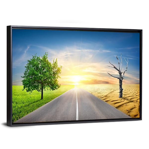Effect Of Global Warming Panoramic Canvas Wall Art-1 Piece-36" x 12"-Tiaracle