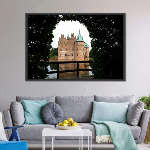 Egeskov Castle Denmark Canvas Wall Art-3 Horizontal-Gallery Wrap-25" x 16"-Tiaracle