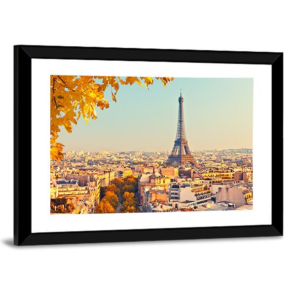 Eiffel Tower In Paris Canvas Wall Art-3 Horizontal-Gallery Wrap-25" x 16"-Tiaracle