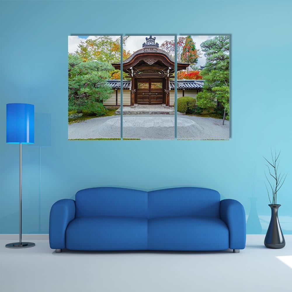 Eikando Zenrin-ji Temple Canvas Wall Art-3 Horizontal-Gallery Wrap-37" x 24"-Tiaracle