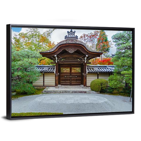 Eikando Zenrin-ji Temple Canvas Wall Art-3 Horizontal-Gallery Wrap-25" x 16"-Tiaracle