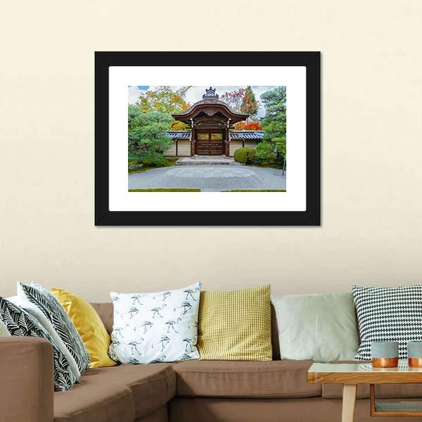 Eikando Zenrin-ji Temple Canvas Wall Art-1 Piece-Framed Print-20" x 16"-Tiaracle
