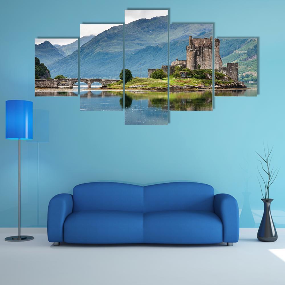 Eilean Donan Castle Canvas Wall Art-5 Star-Gallery Wrap-62" x 32"-Tiaracle