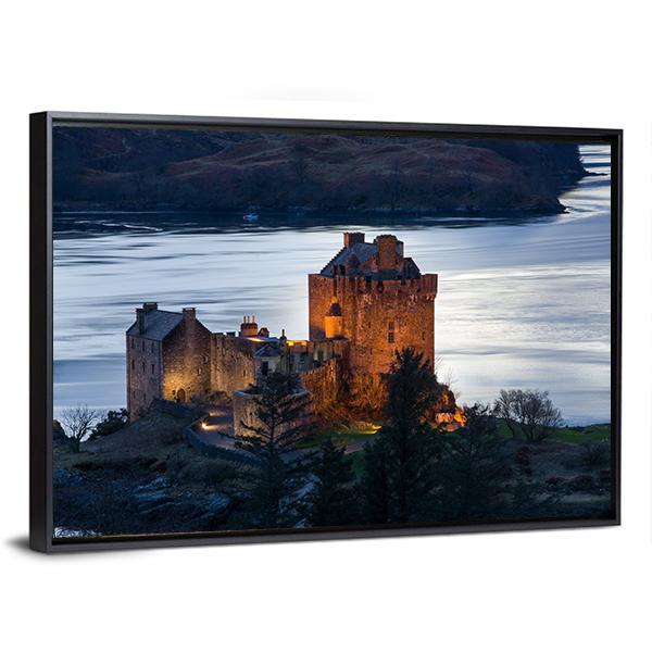 Eilean Donan Castle Scotland Panoramic Canvas Wall Art-1 Piece-36" x 12"-Tiaracle