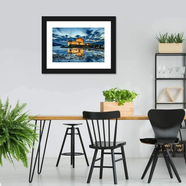 Eilean Donan Castle UK Canvas Wall Art-5 Horizontal-Gallery Wrap-22" x 12"-Tiaracle