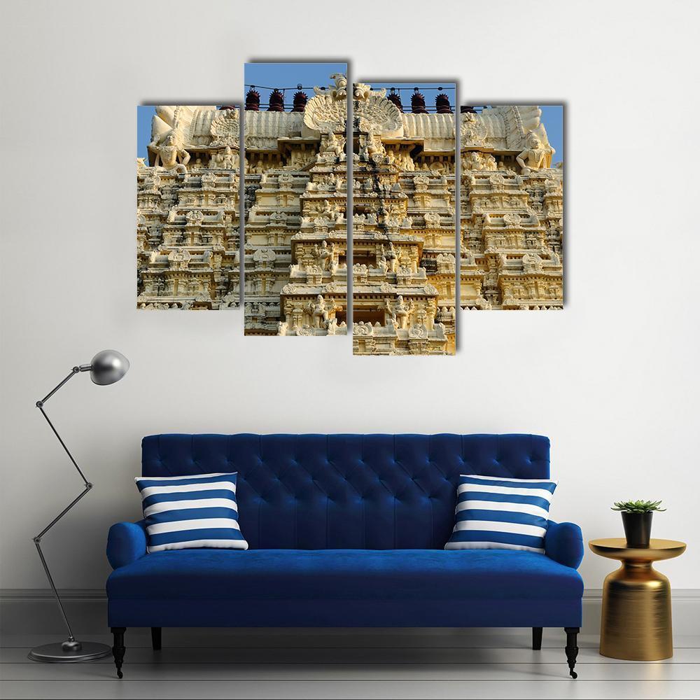 Ekambareswarar Temple Canvas Wall Art-4 Pop-Gallery Wrap-50" x 32"-Tiaracle