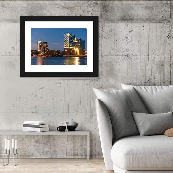 Elbe Philharmonic Hall Canvas Wall Art-3 Horizontal-Gallery Wrap-25" x 16"-Tiaracle