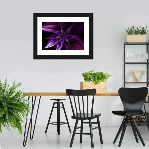 Elegant Fantasy Flower Canvas Wall Art-3 Horizontal-Gallery Wrap-25" x 16"-Tiaracle