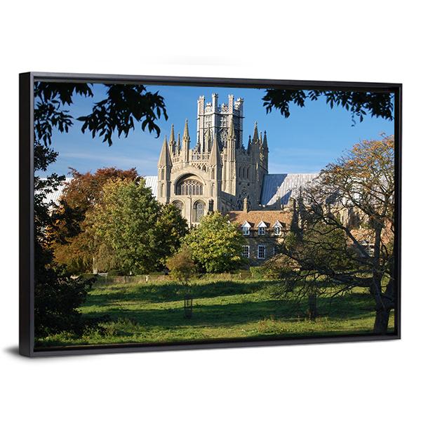 Ely Cathedral Cambridgeshire Canvas Wall Art-5 Horizontal-Gallery Wrap-22" x 12"-Tiaracle