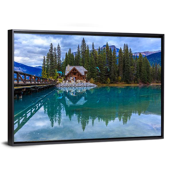 Emerald Lake Canada Canvas Wall Art-3 Horizontal-Gallery Wrap-25" x 16"-Tiaracle
