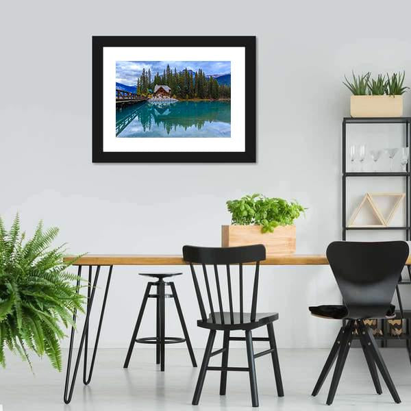 Emerald Lake Canada Canvas Wall Art-3 Horizontal-Gallery Wrap-25" x 16"-Tiaracle