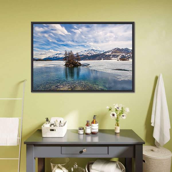 Engadine Valley Switzerland Panoramic Canvas Wall Art-1 Piece-36" x 12"-Tiaracle